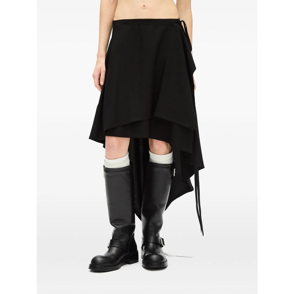 Ann Demeulemeester Black Skirts - Asymmetric & Draped Skirts Women ANN DEMEULEMEESTER
