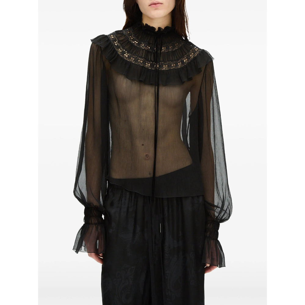 Ann Demeulemeester Black Tops - Blouses Women ANN DEMEULEMEESTER