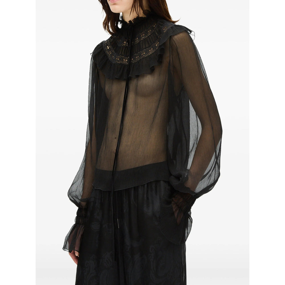 Ann Demeulemeester Black Tops - Blouses Women ANN DEMEULEMEESTER