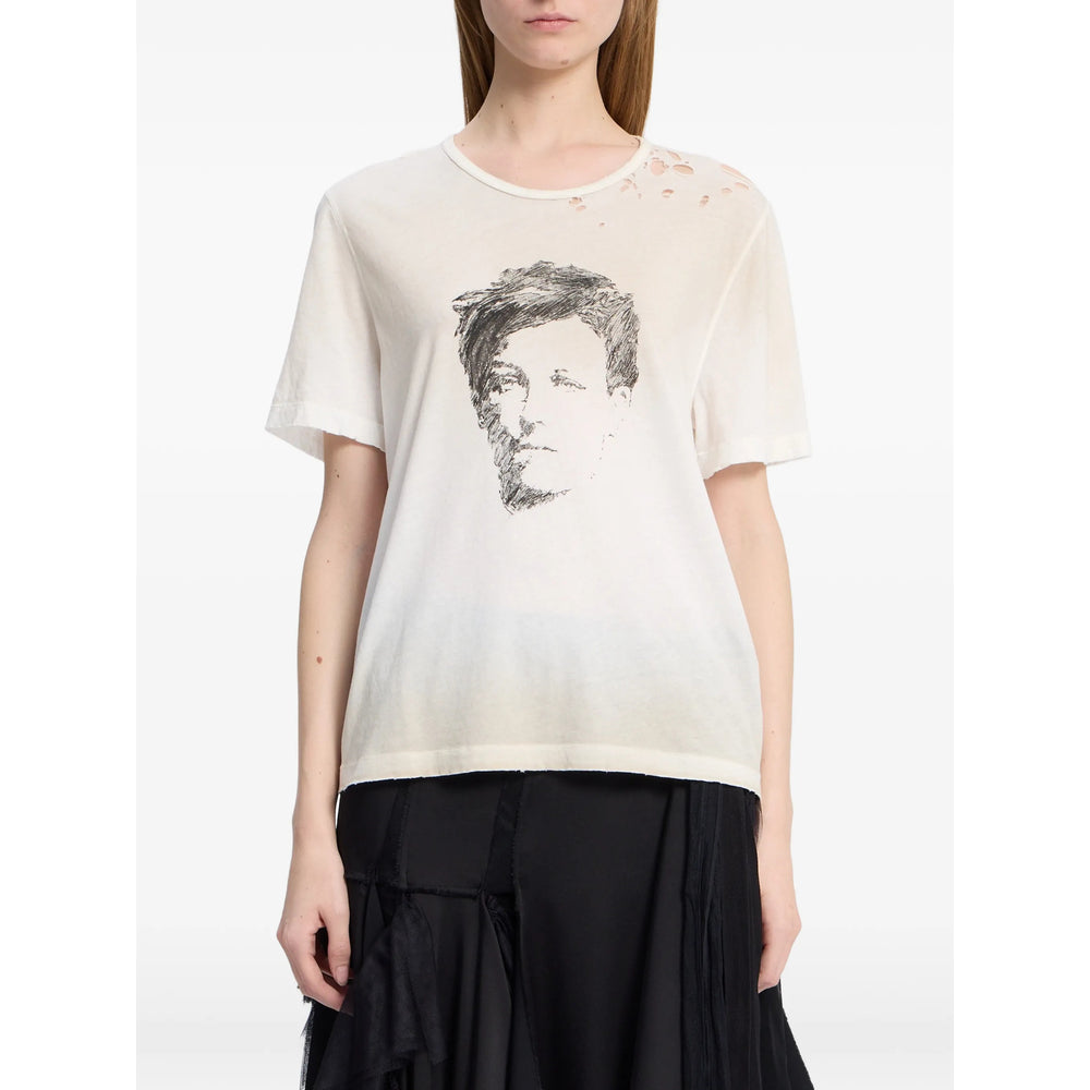 Ann Demeulemeester Neutrals Tops - T-Shirts & Jerseys Women ANN DEMEULEMEESTER