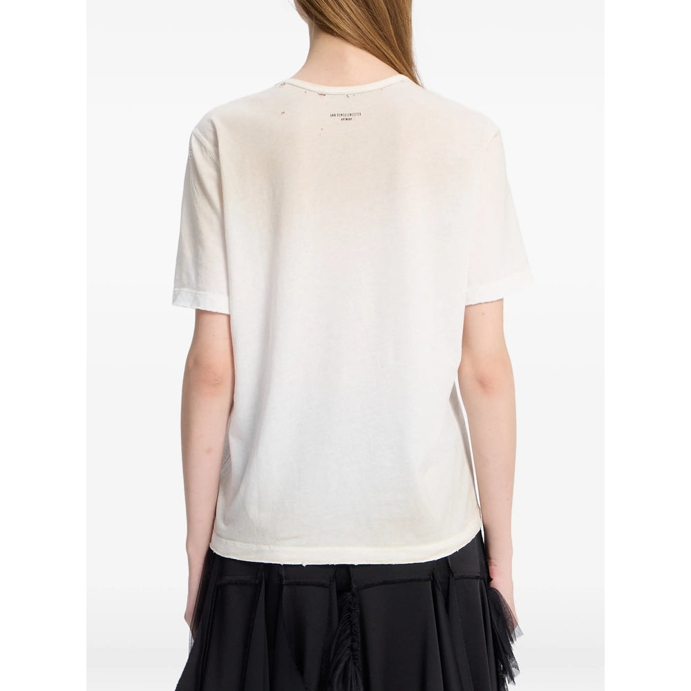 Ann Demeulemeester Neutrals Tops - T-Shirts & Jerseys Women ANN DEMEULEMEESTER