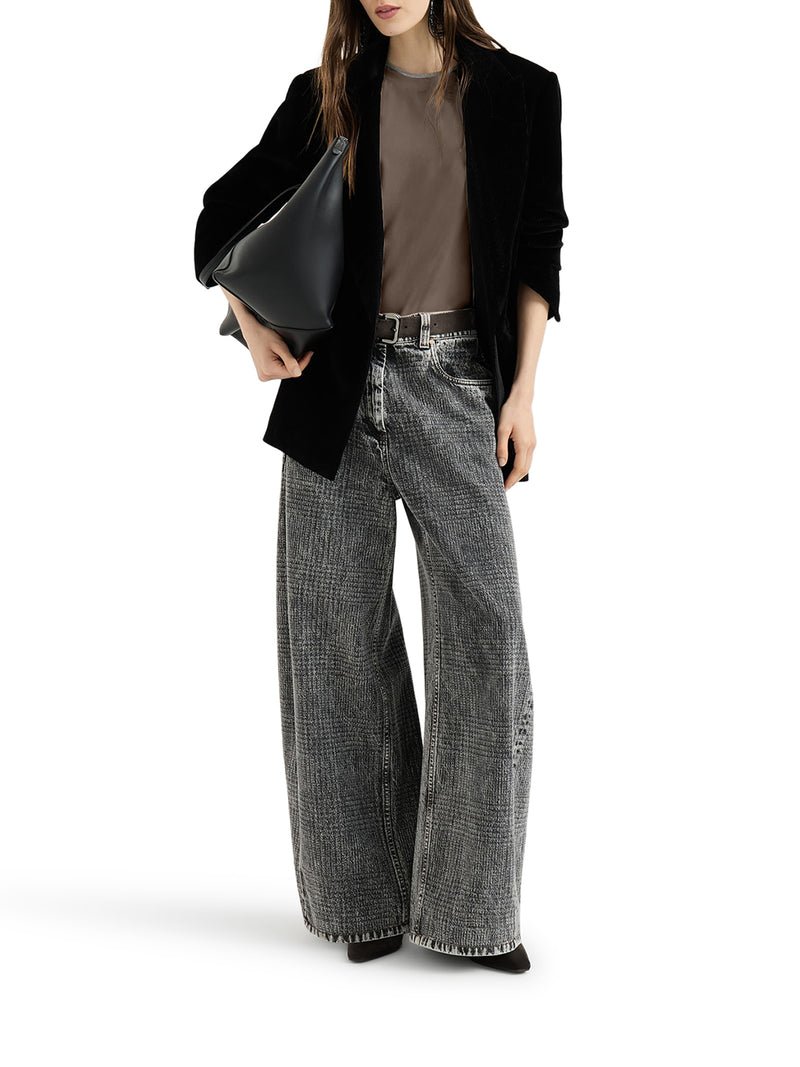 Brunello Cucinelli Women Jersey T-Shirt With Precious Faux Layering BRUNELLO CUCINELLI