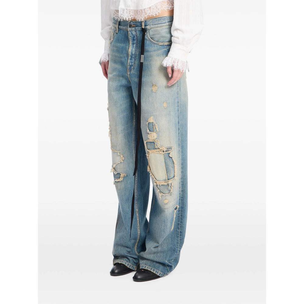 Ann Demeulemeester Blue Denim - Straight-Leg Jeans Women ANN DEMEULEMEESTER
