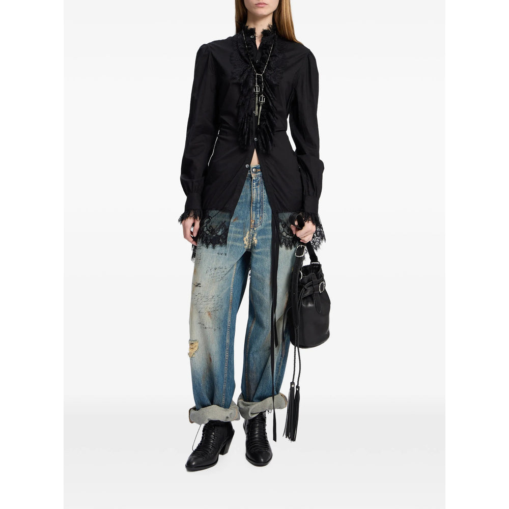 Ann Demeulemeester Blue Trousers - Straight Trousers Women ANN DEMEULEMEESTER