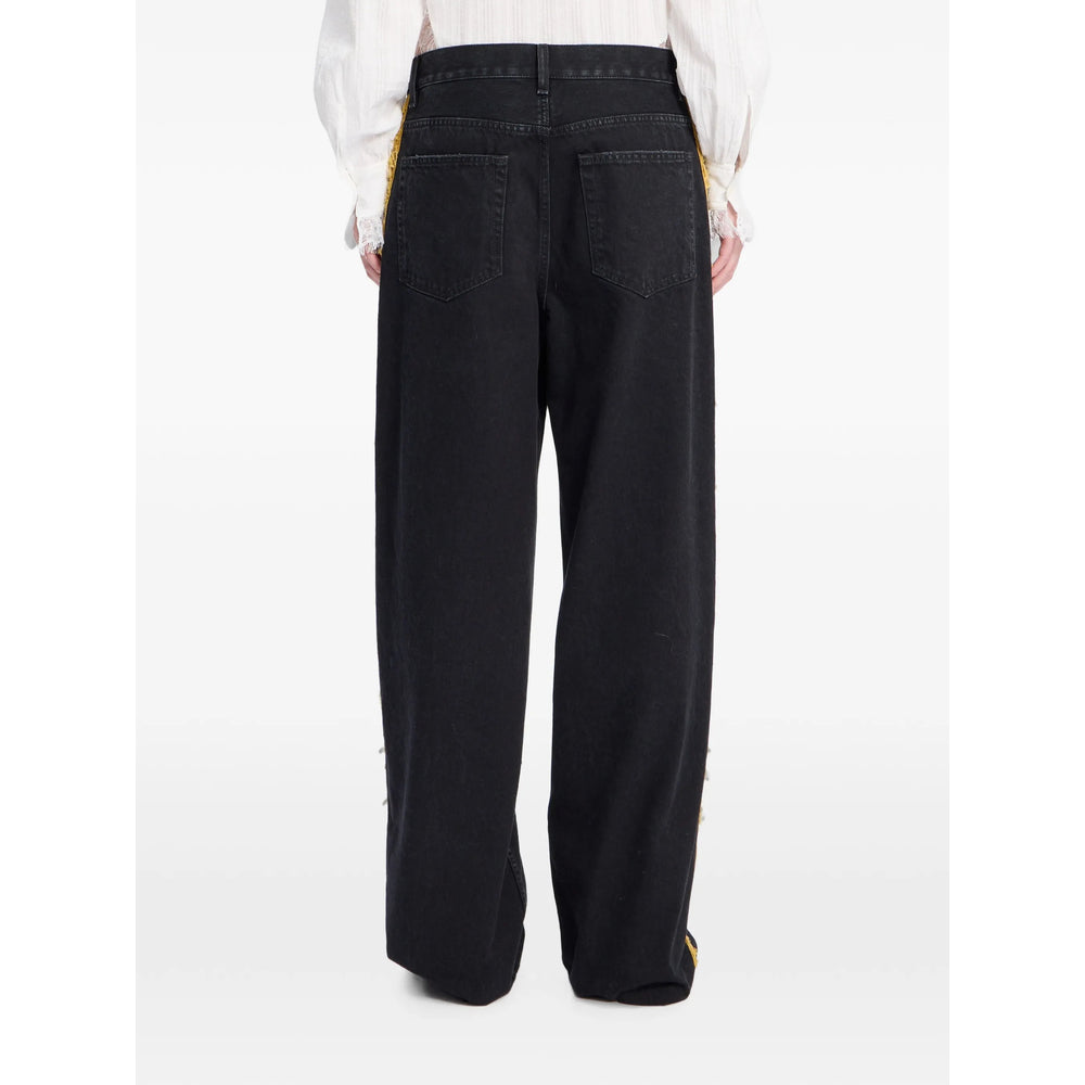 Ann Demeulemeester Black Denim - Straight-Leg Jeans Women ANN DEMEULEMEESTER
