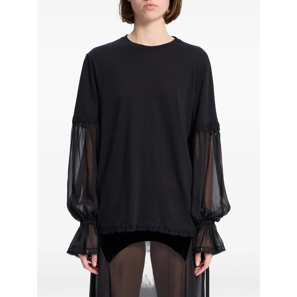 Ann Demeulemeester Black Tops - T-Shirts & Jerseys Women ANN DEMEULEMEESTER