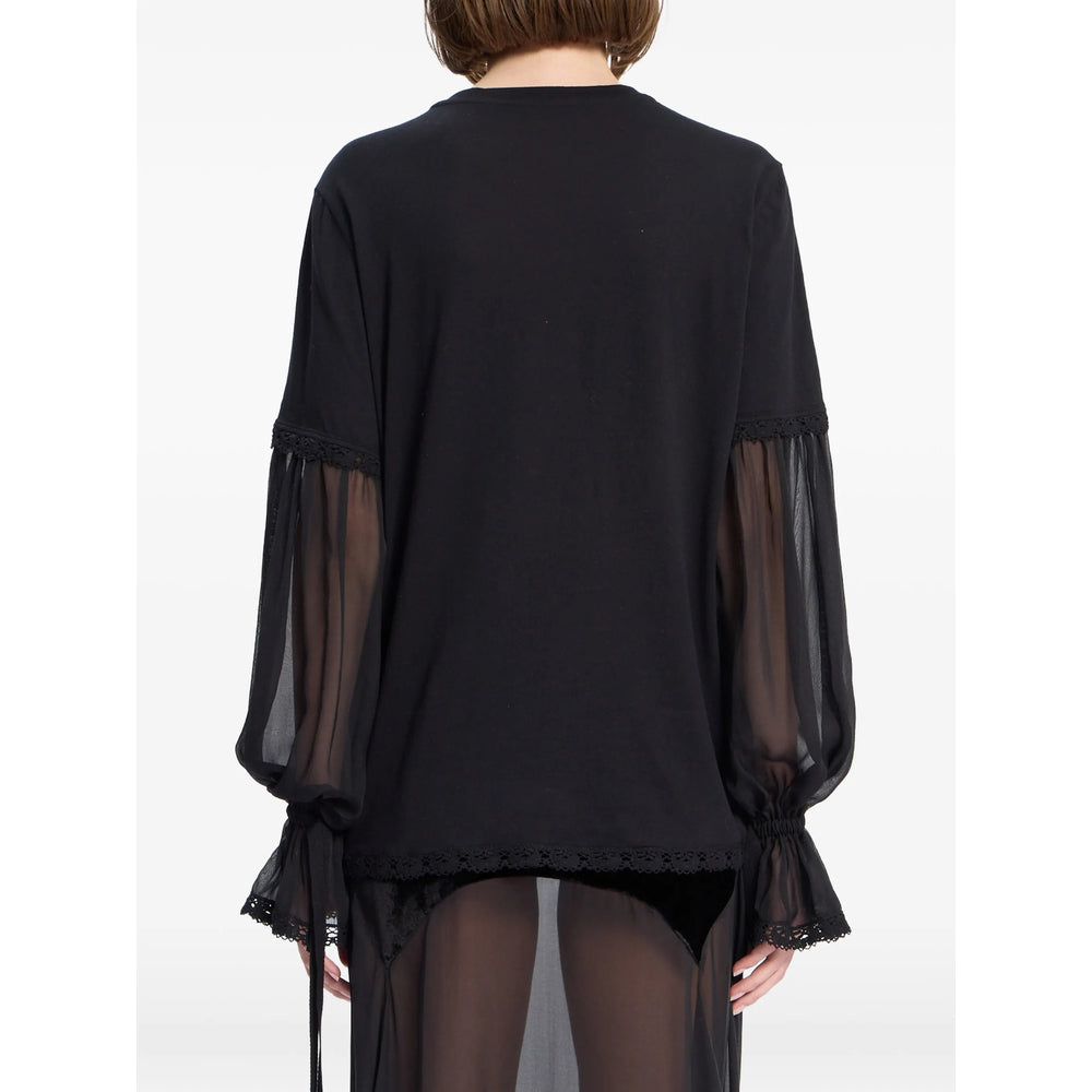 Ann Demeulemeester Black Tops - T-Shirts & Jerseys Women ANN DEMEULEMEESTER