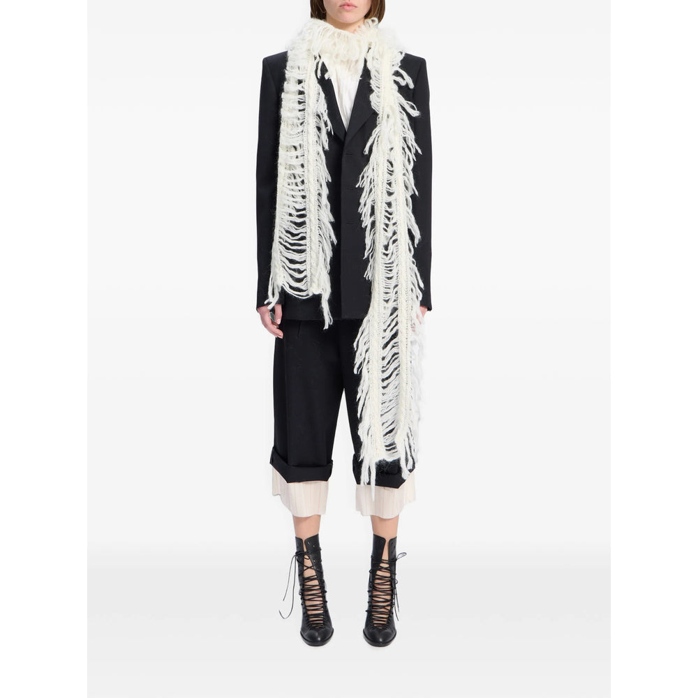 Ann Demeulemeester White Scarves Women ANN DEMEULEMEESTER