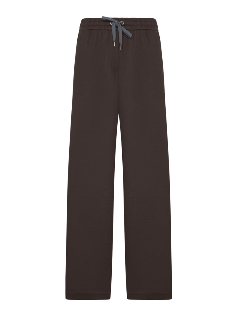 Brunello Cucinelli Women Wide Leg Trousers With Drawstring BRUNELLO CUCINELLI