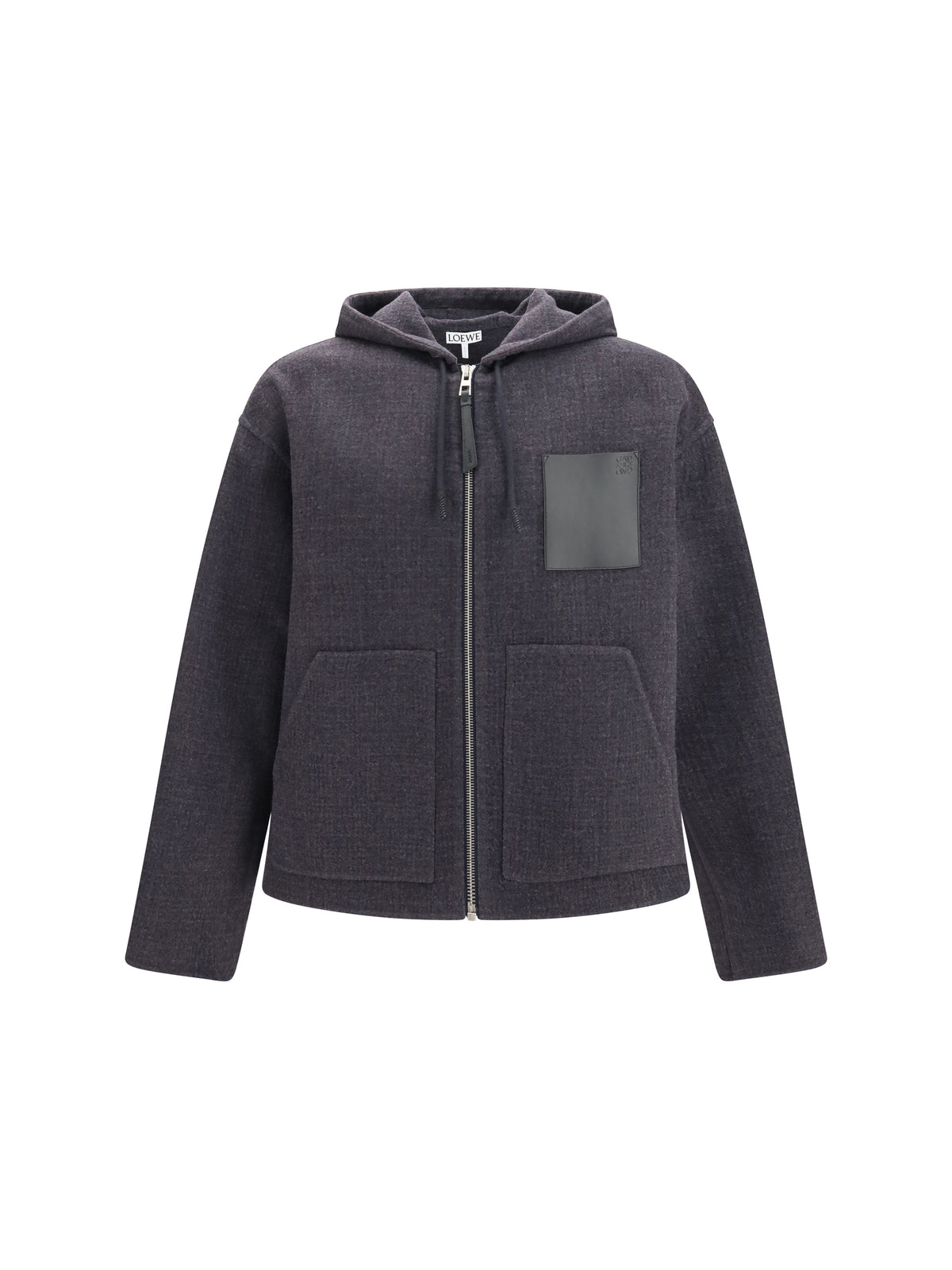 Loewe Men Wool Blend Hooded Jacket LOEWE