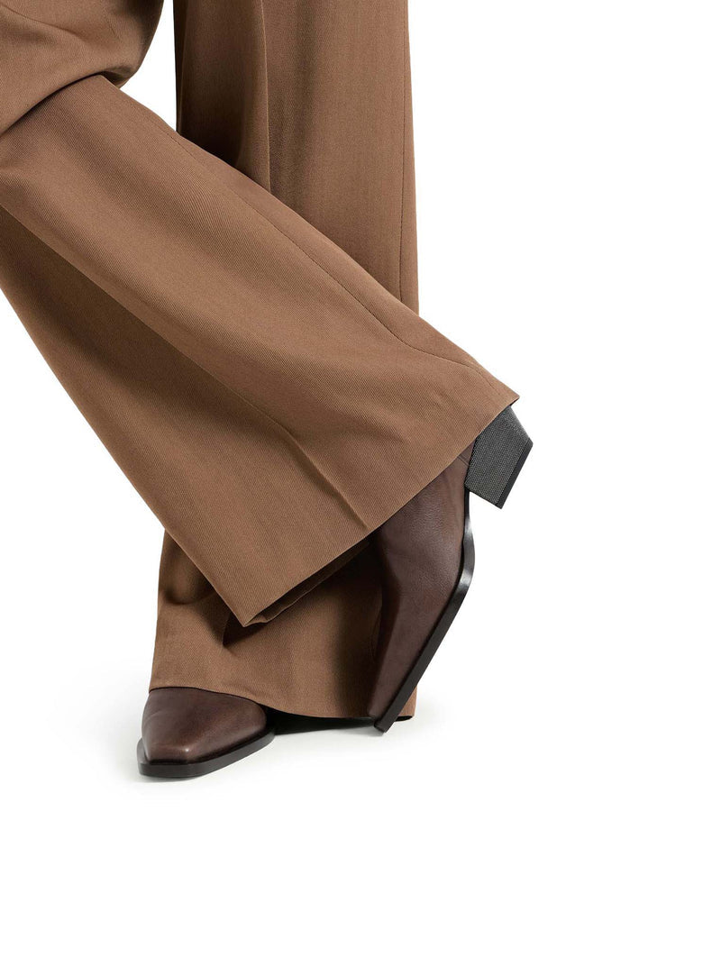 Brunello Cucinelli Women Chelsea Boot In Vitello Riding Con Precious Heel BRUNELLO CUCINELLI