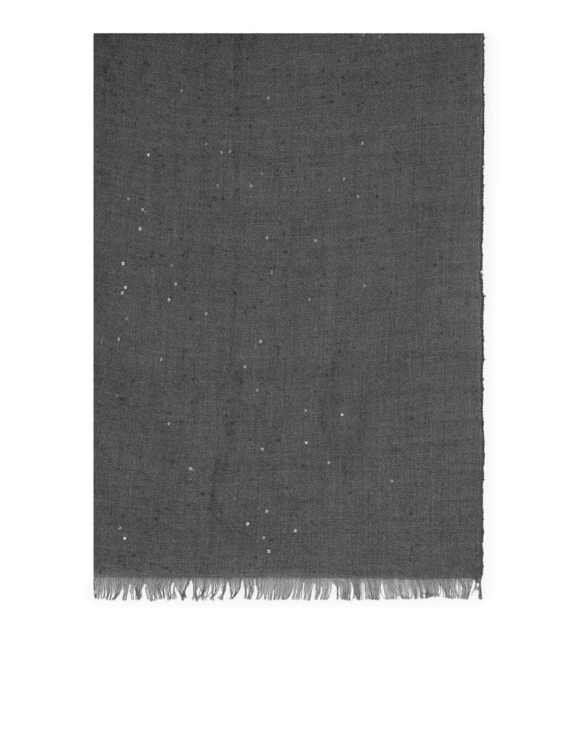 Brunello Cucinelli Women Cashmere And Silk Scarf With Sequins BRUNELLO CUCINELLI
