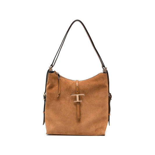 Tod's Women Small T Timeless Suede Shoulder Bag TOD'S