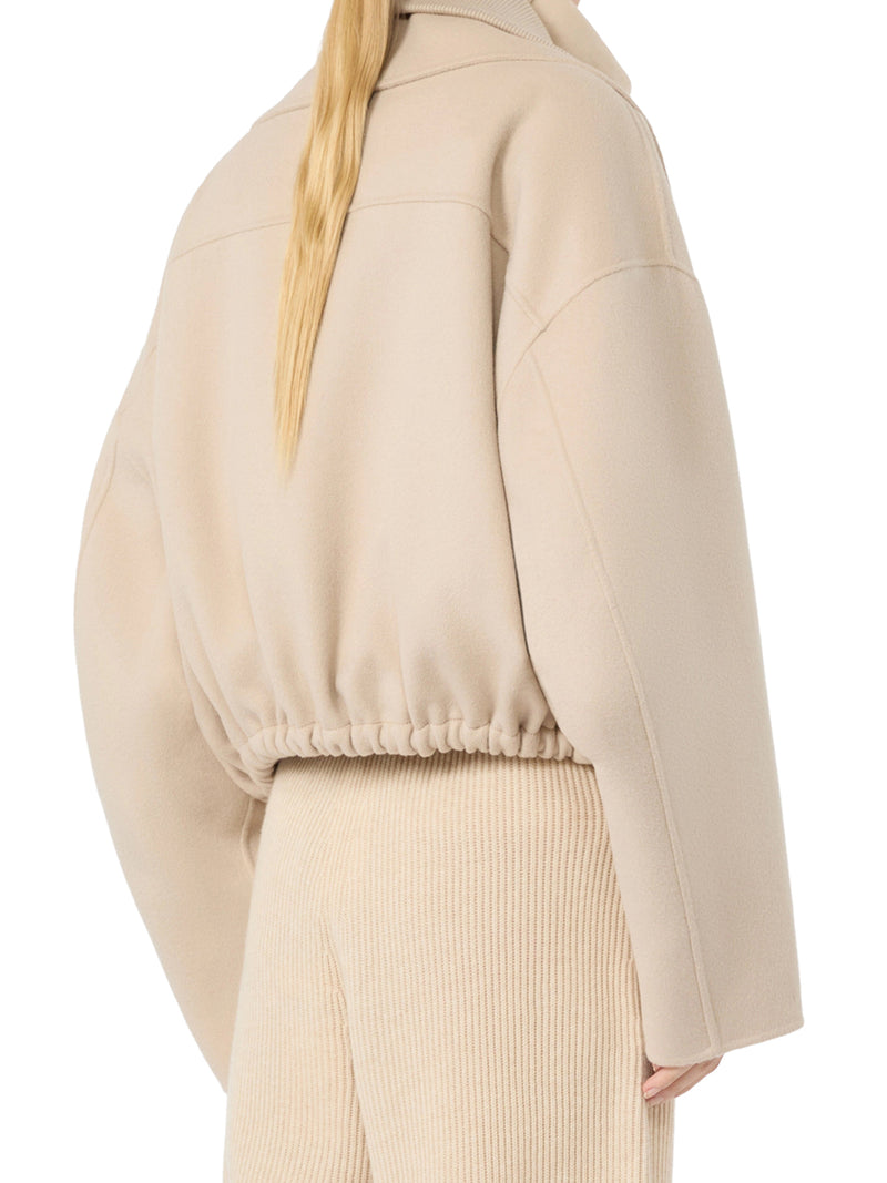Sportmax Women Pure Wool Bomber Jacket With Removable Front Insert SPORTMAX
