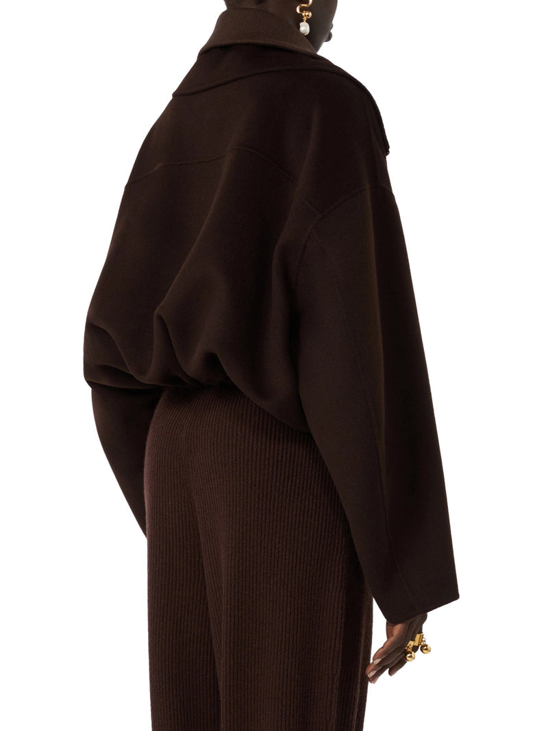 Sportmax Women Pure Wool Bomber Jacket With Removable Front Insert SPORTMAX