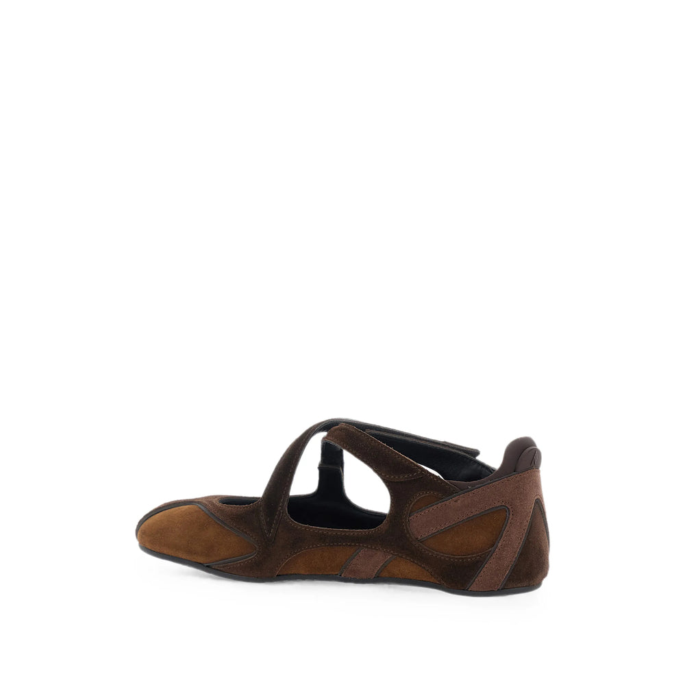 The Attico Brown Ballet Flats Women THE ATTICO