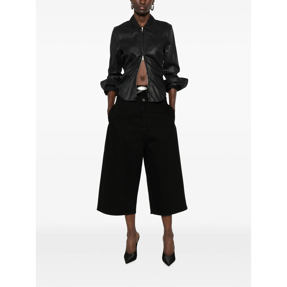 The Attico Black Denim - Cropped Jeans Women THE ATTICO