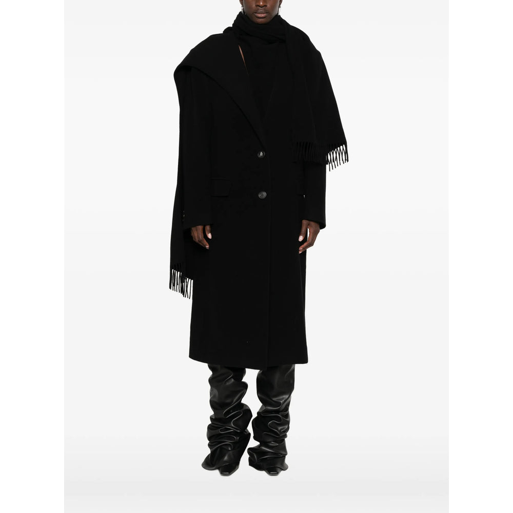 The Attico Black Coats - Single Breasted Coats Women THE ATTICO