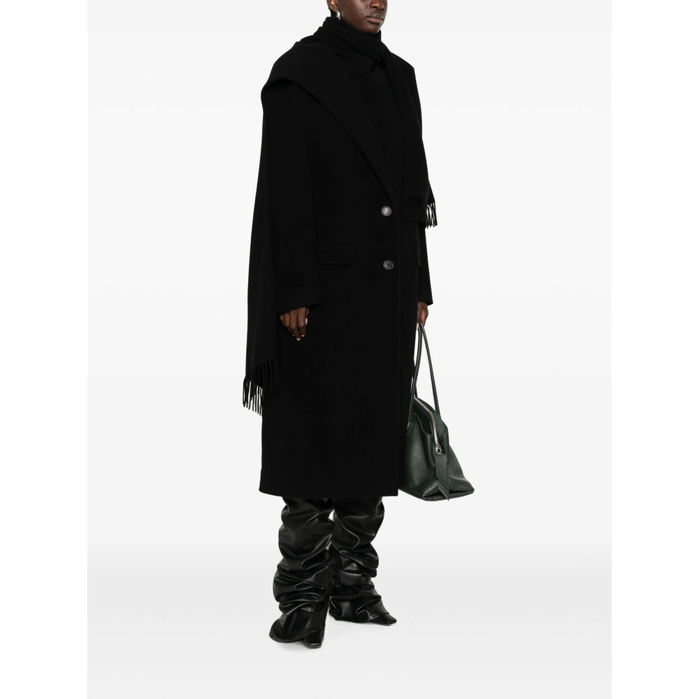 The Attico Black Coats - Single Breasted Coats Women THE ATTICO