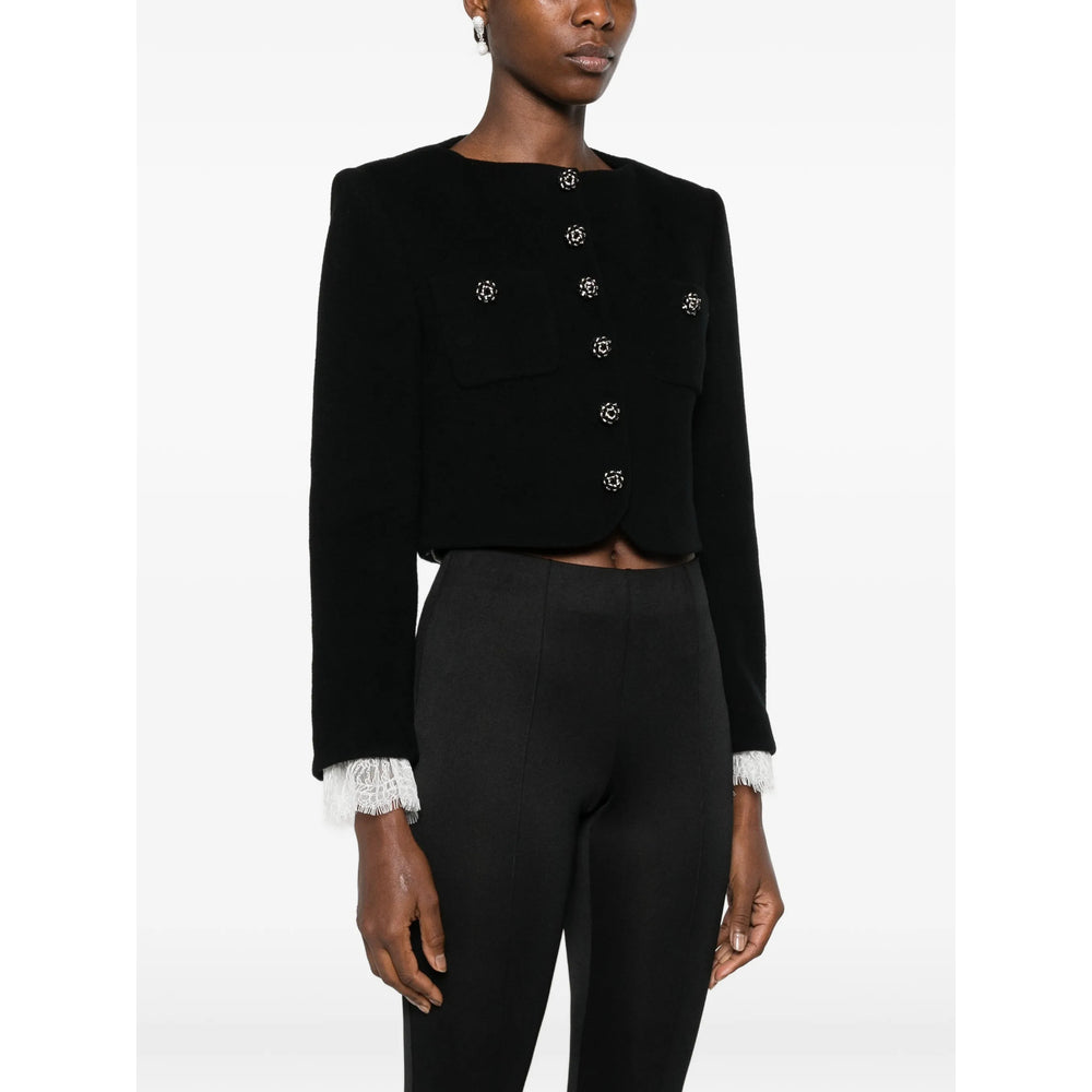 Self-Portrait Black Jackets - Cropped Jackets Women SELF-PORTRAIT
