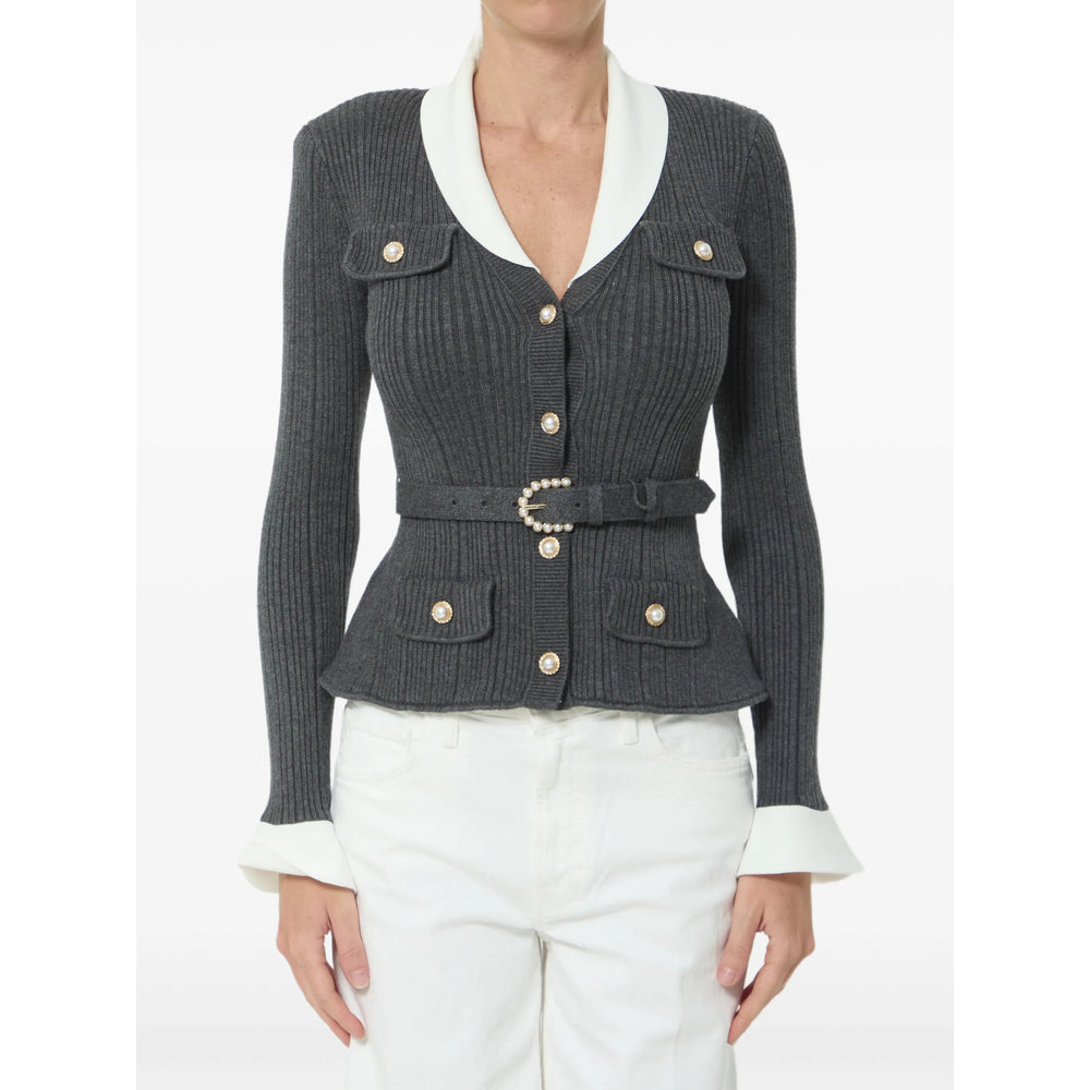 Self-Portrait Grey Knitwear - Cardigans Women SELF-PORTRAIT