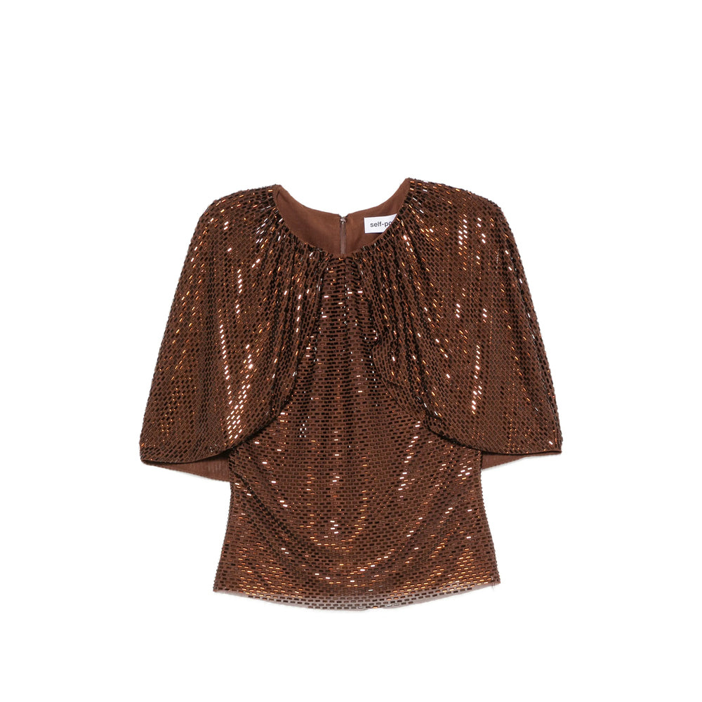 Self-Portrait Brown Tops - Blouses Women SELF-PORTRAIT