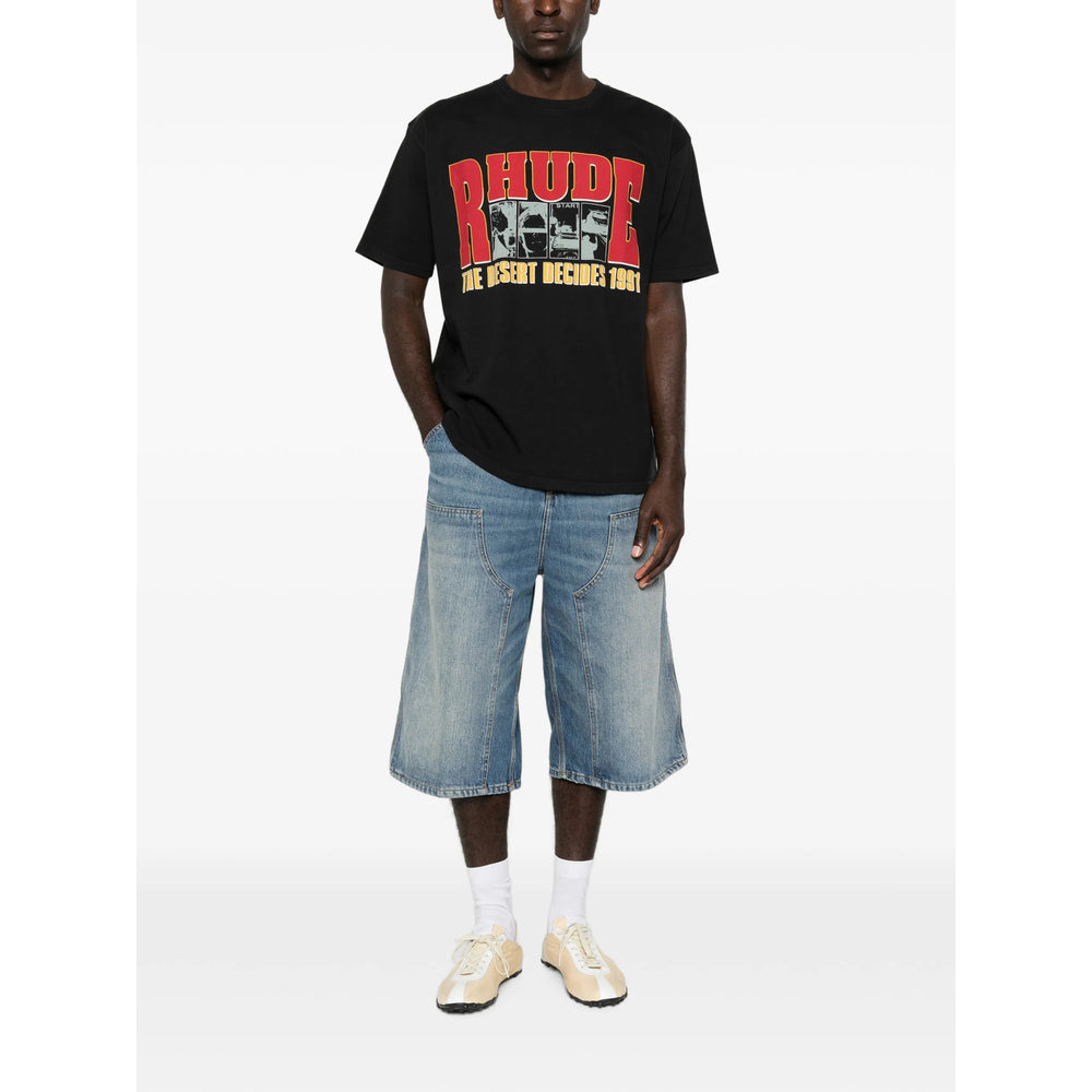 Rhude Black T-Shirts & Vests - T-Shirts Men RHUDE