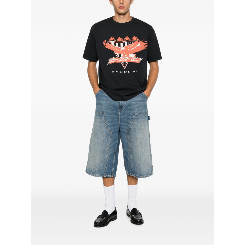 Rhude Black T-Shirts & Vests - T-Shirts Men RHUDE