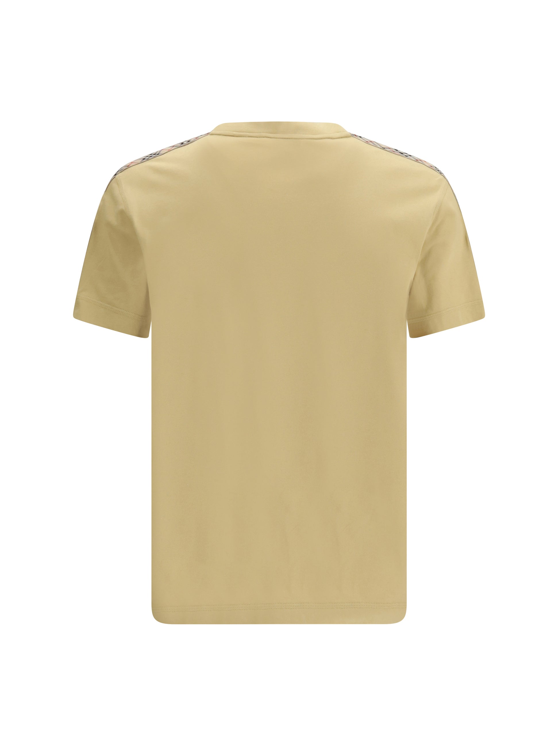 Burberry Men T-Shirt With Check Trims BURBERRY