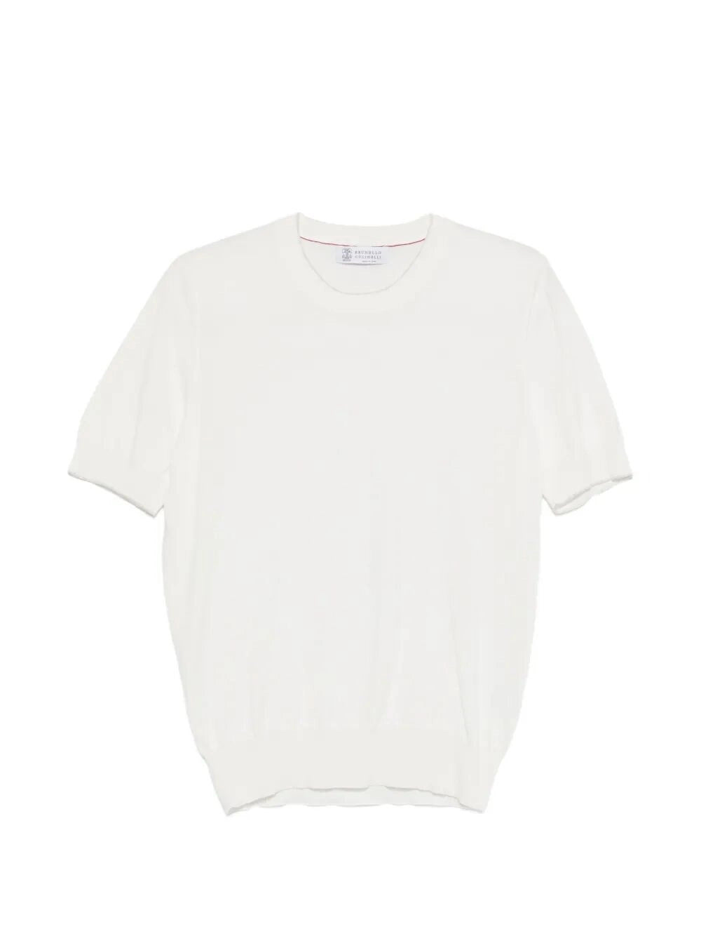 Brunello Cucinelli Men Cotton Lightweight Knit T-Shirt With Contrast Details BRUNELLO CUCINELLI