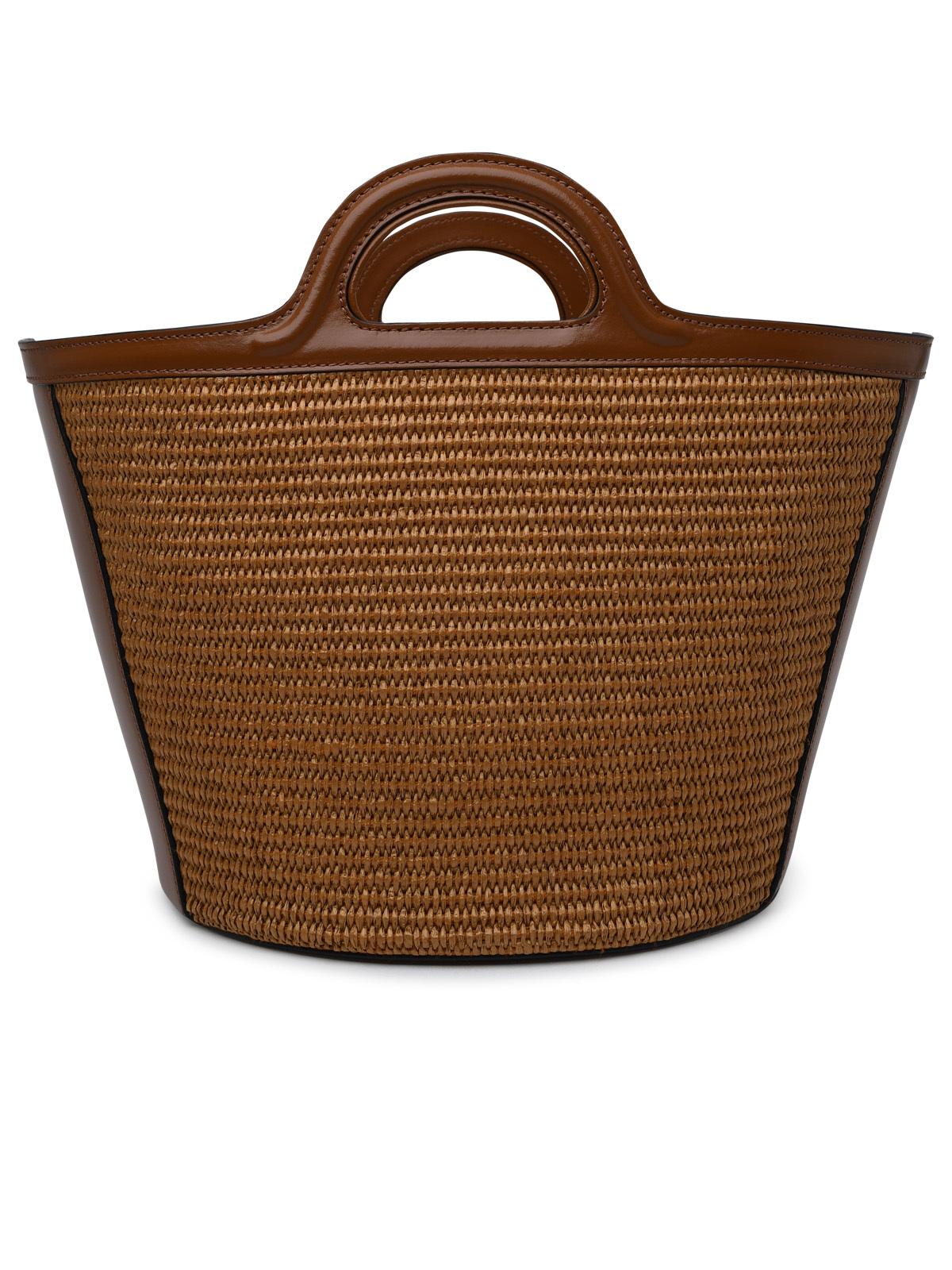 Marni Brown Leather Blend Tropical Bag Women MARNI