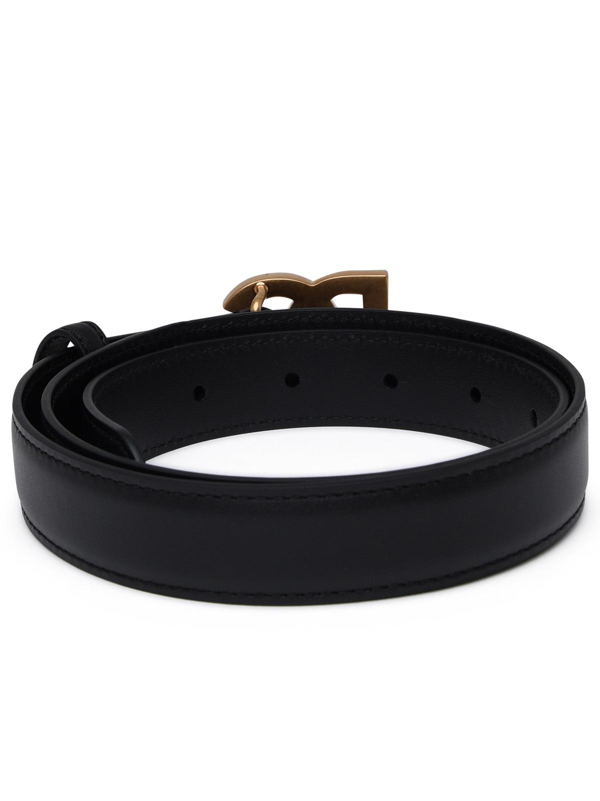 Dolce & Gabbana Black Leather Belt Women DOLCE & GABBANA