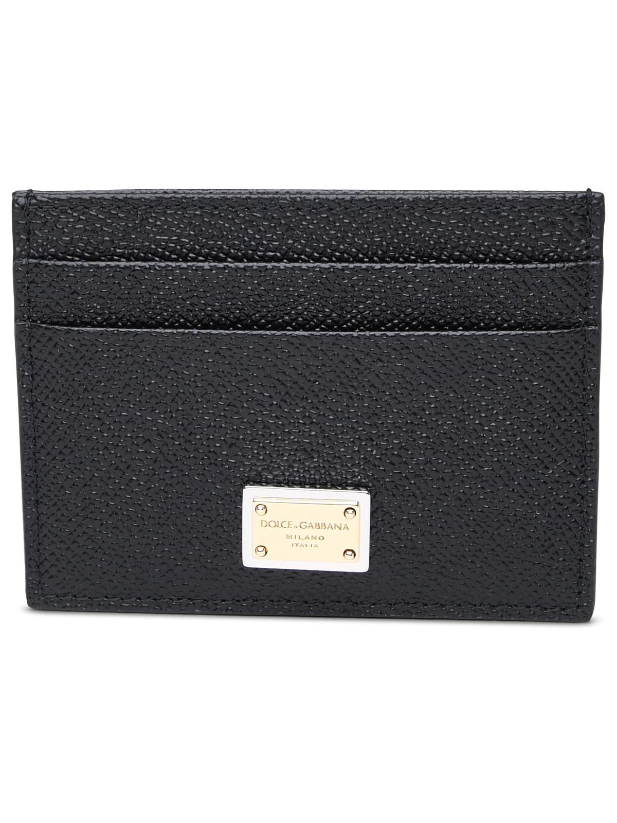Dolce & Gabbana Black Leather Card Holder Women DOLCE & GABBANA