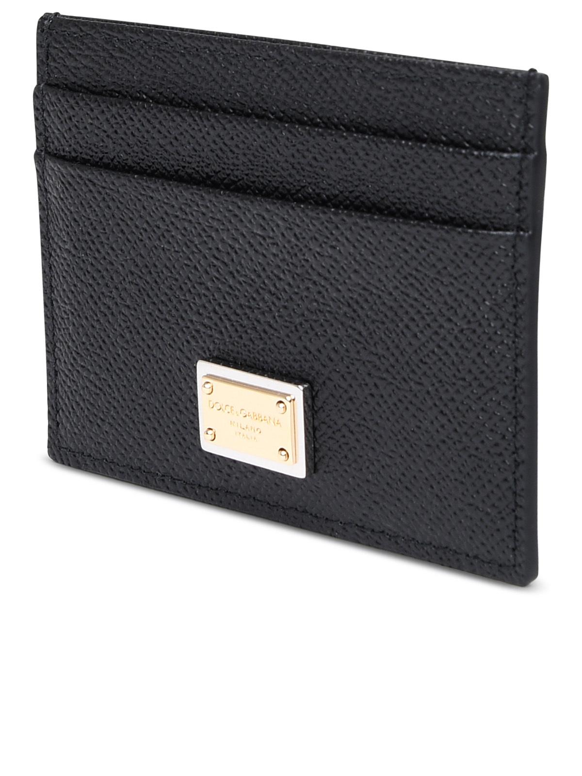 Dolce & Gabbana Black Leather Card Holder Women DOLCE & GABBANA