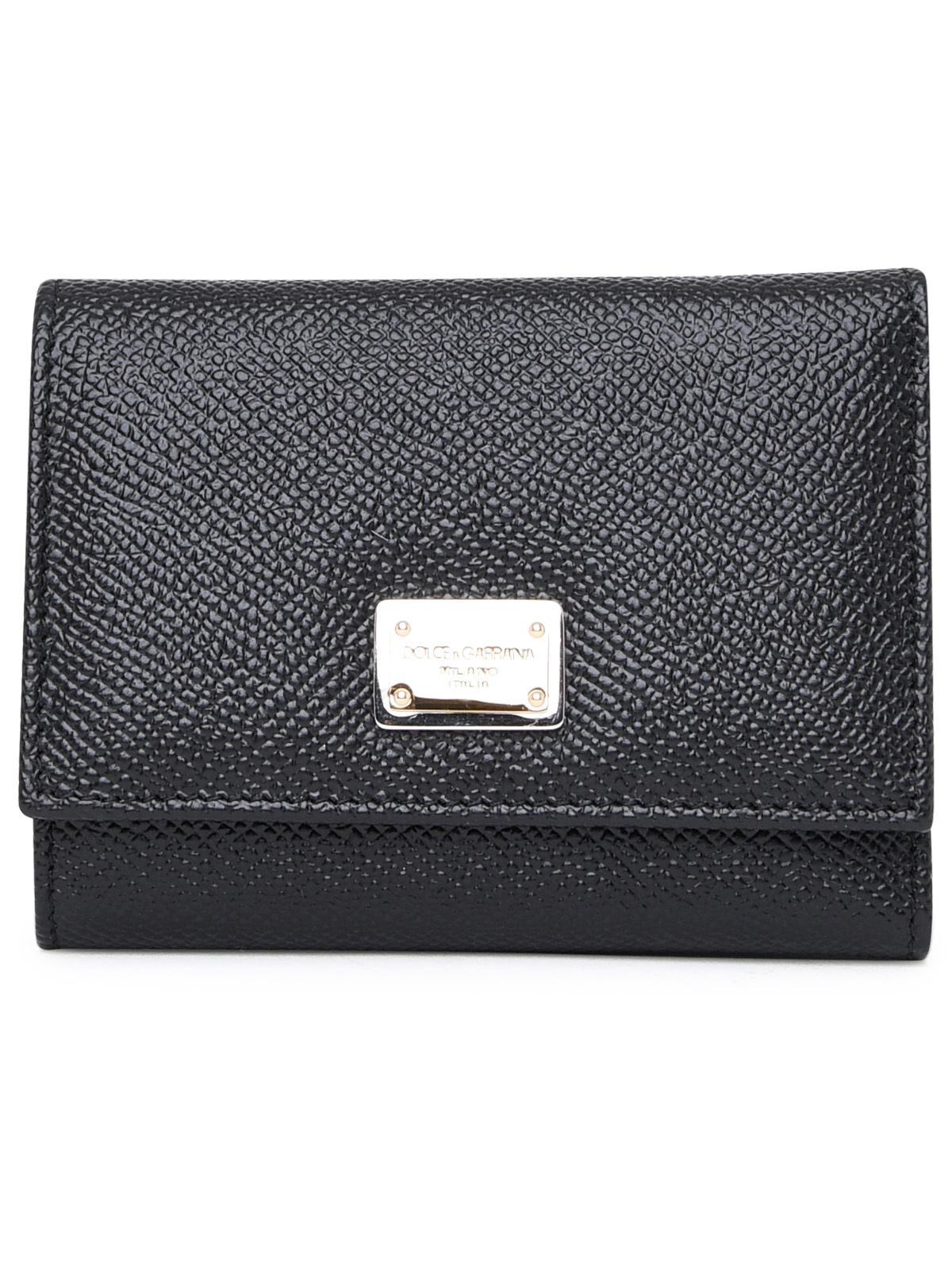 Dolce & Gabbana Black Leather Wallet Women DOLCE & GABBANA