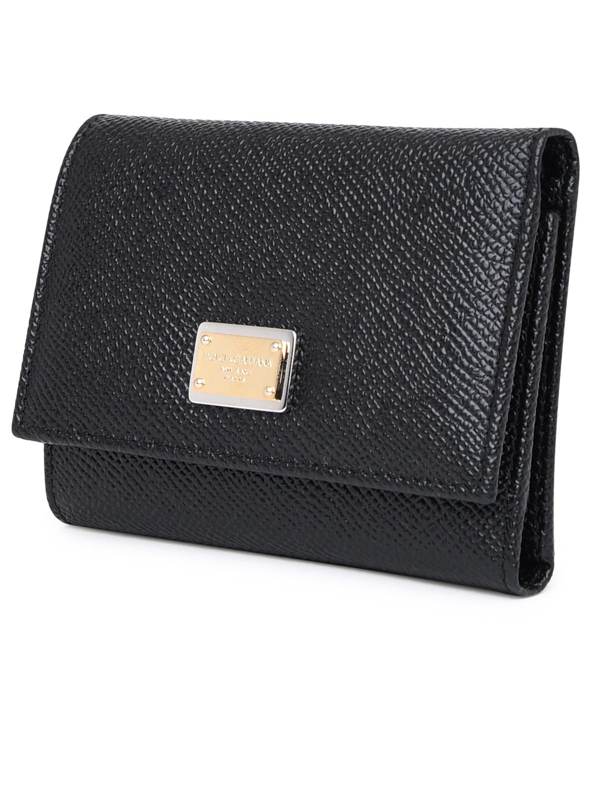 Dolce & Gabbana Black Leather Wallet Women DOLCE & GABBANA