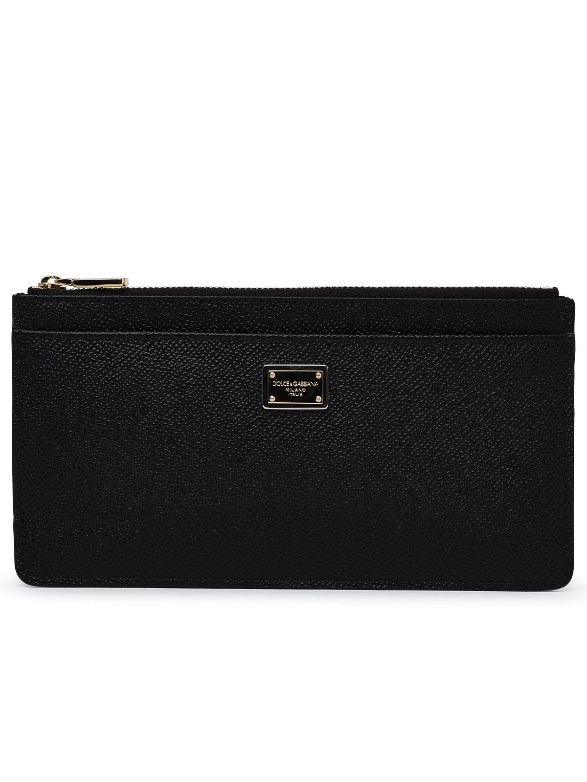 Dolce & Gabbana Black Leather Card Holder Women DOLCE & GABBANA