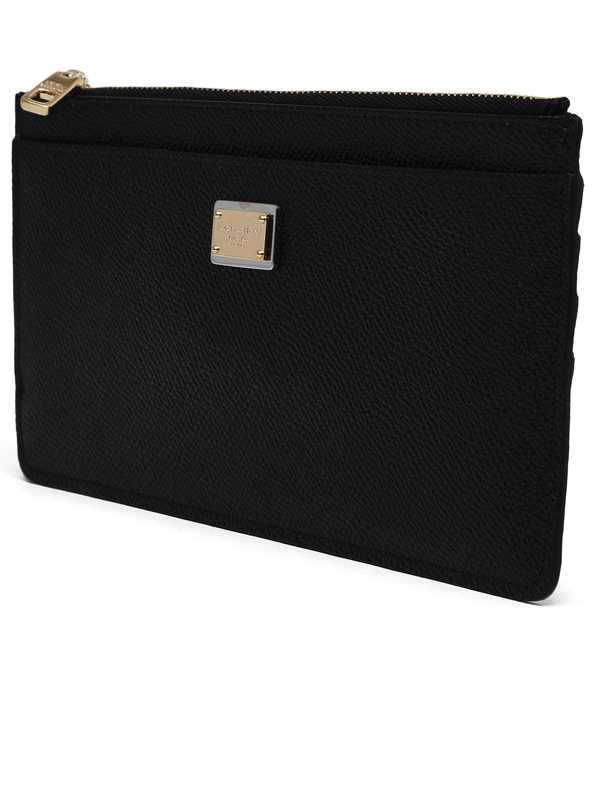 Dolce & Gabbana Black Leather Card Holder Women DOLCE & GABBANA