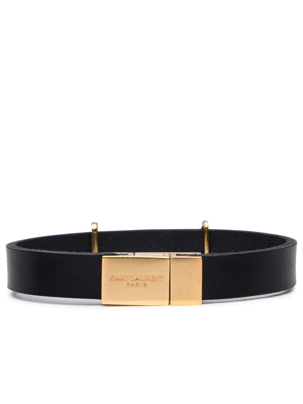 Saint Laurent Woman Black Leather Bracelet