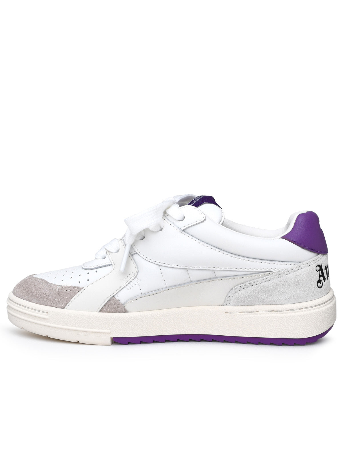 Palm Angels Woman Palm University White Leather Sneakers