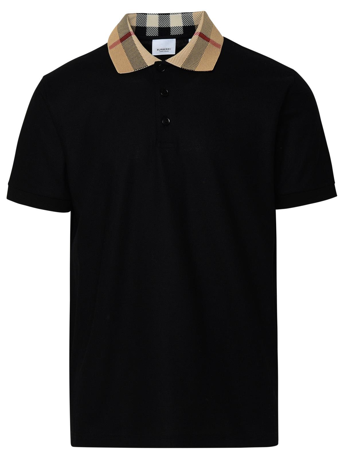 Burberry Cody Polo Shirt In Black Cotton Men BURBERRY