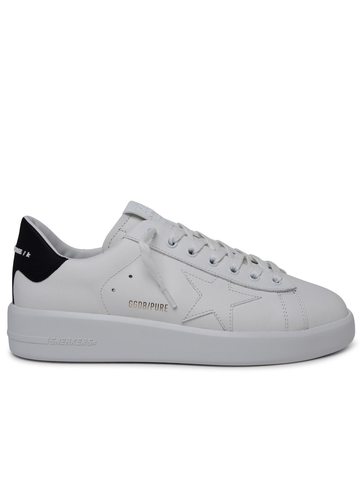 Golden Goose Purestar Sneakers In White Calf Leather Men GOLDEN GOOSE
