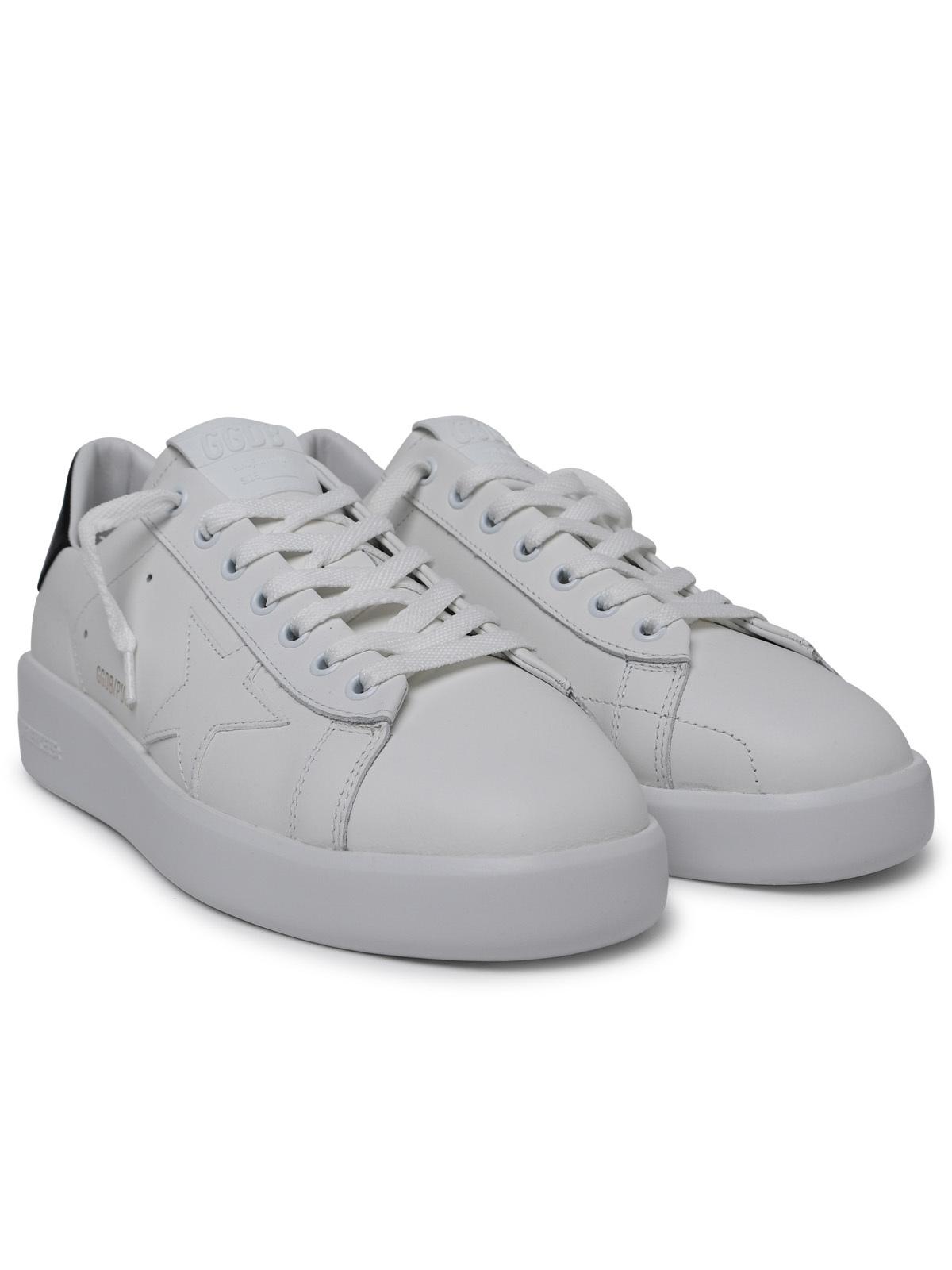 Golden Goose Purestar Sneakers In White Calf Leather Men GOLDEN GOOSE