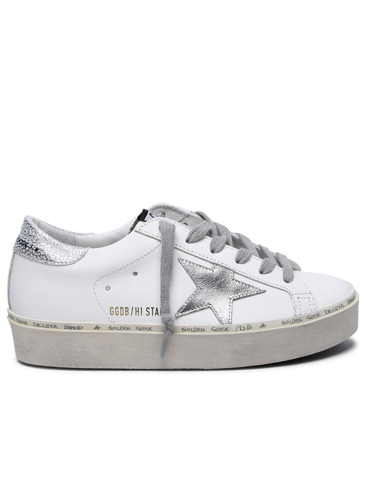 Golden Goose Hi Star Sneakers In White Leather Women GOLDEN GOOSE