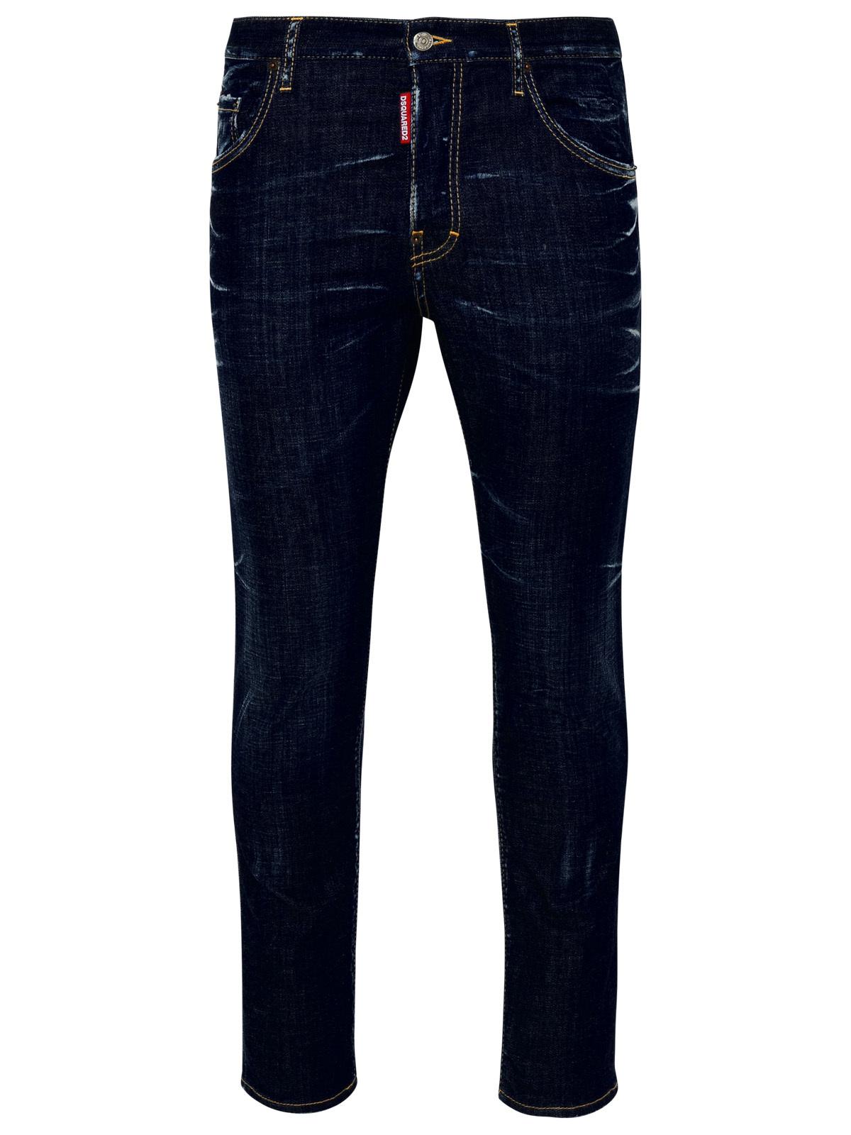 Dsquared2 Blue Cotton Skater Jeans Men DSQUARED2