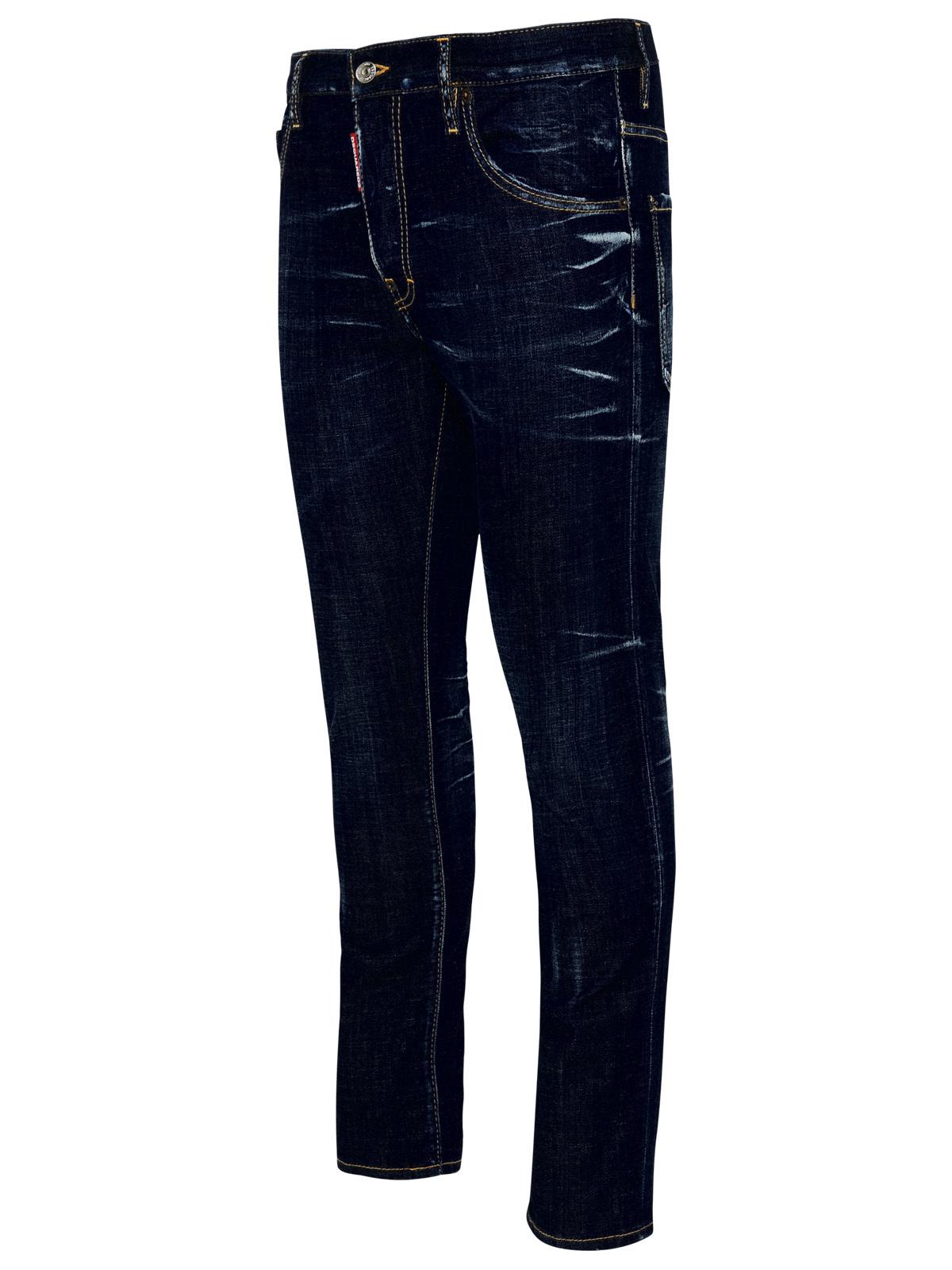 Dsquared2 Blue Cotton Skater Jeans Men DSQUARED2