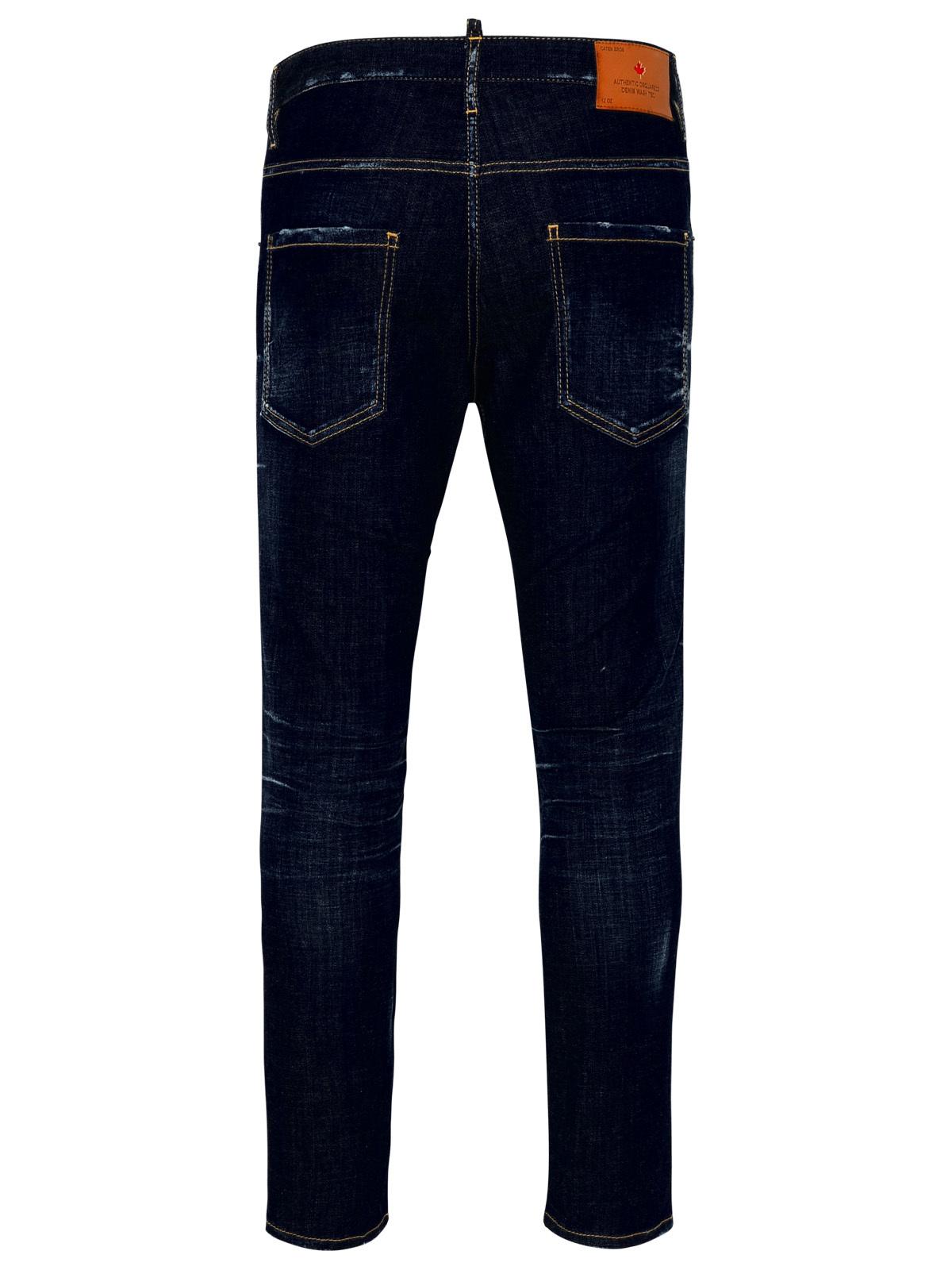 Dsquared2 Blue Cotton Skater Jeans Men DSQUARED2
