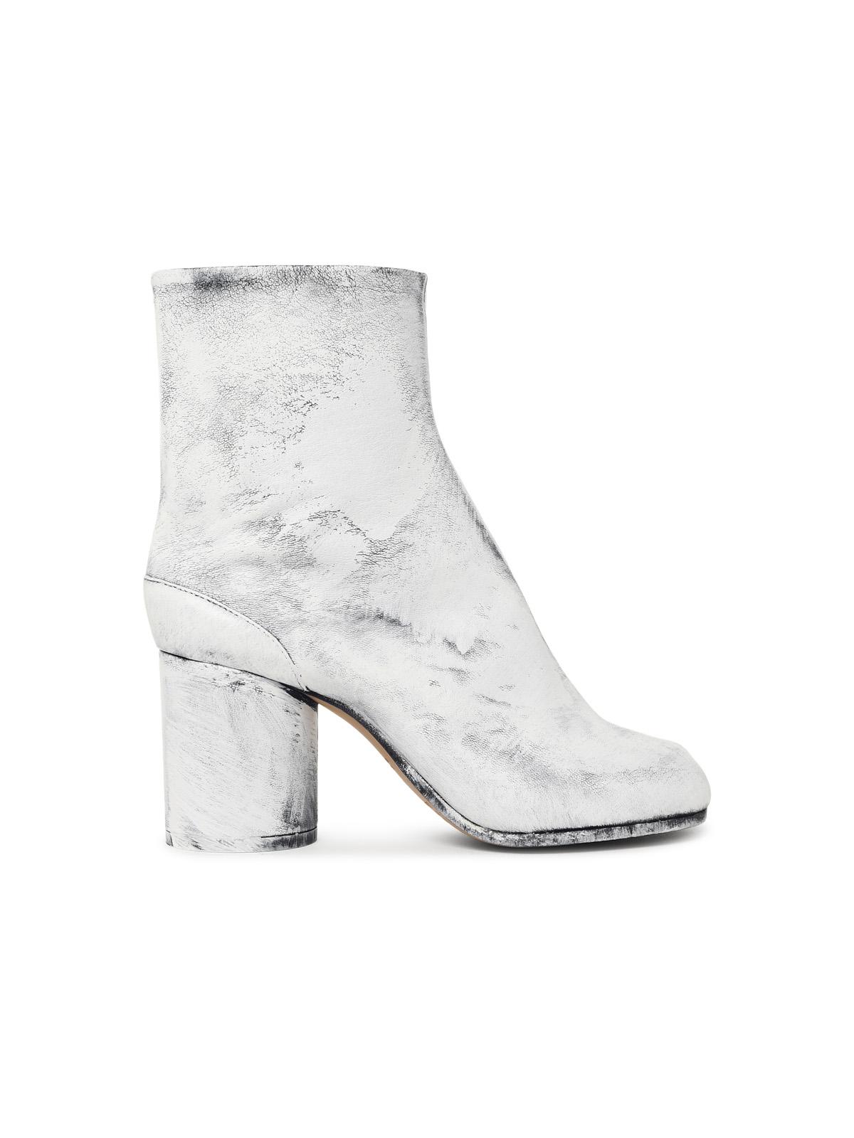 Maison Margiela 'Tabi Bianchetto' Black And White Leather Boots Women MAISON MARGIELA