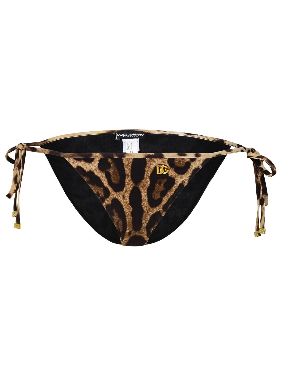 Dolce & Gabbana Brown Polyamide Blend Bikini Bottoms Women DOLCE & GABBANA