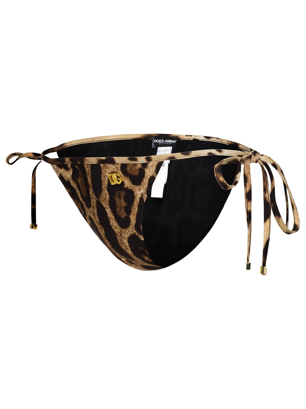 Dolce & Gabbana Brown Polyamide Blend Bikini Bottoms Women DOLCE & GABBANA